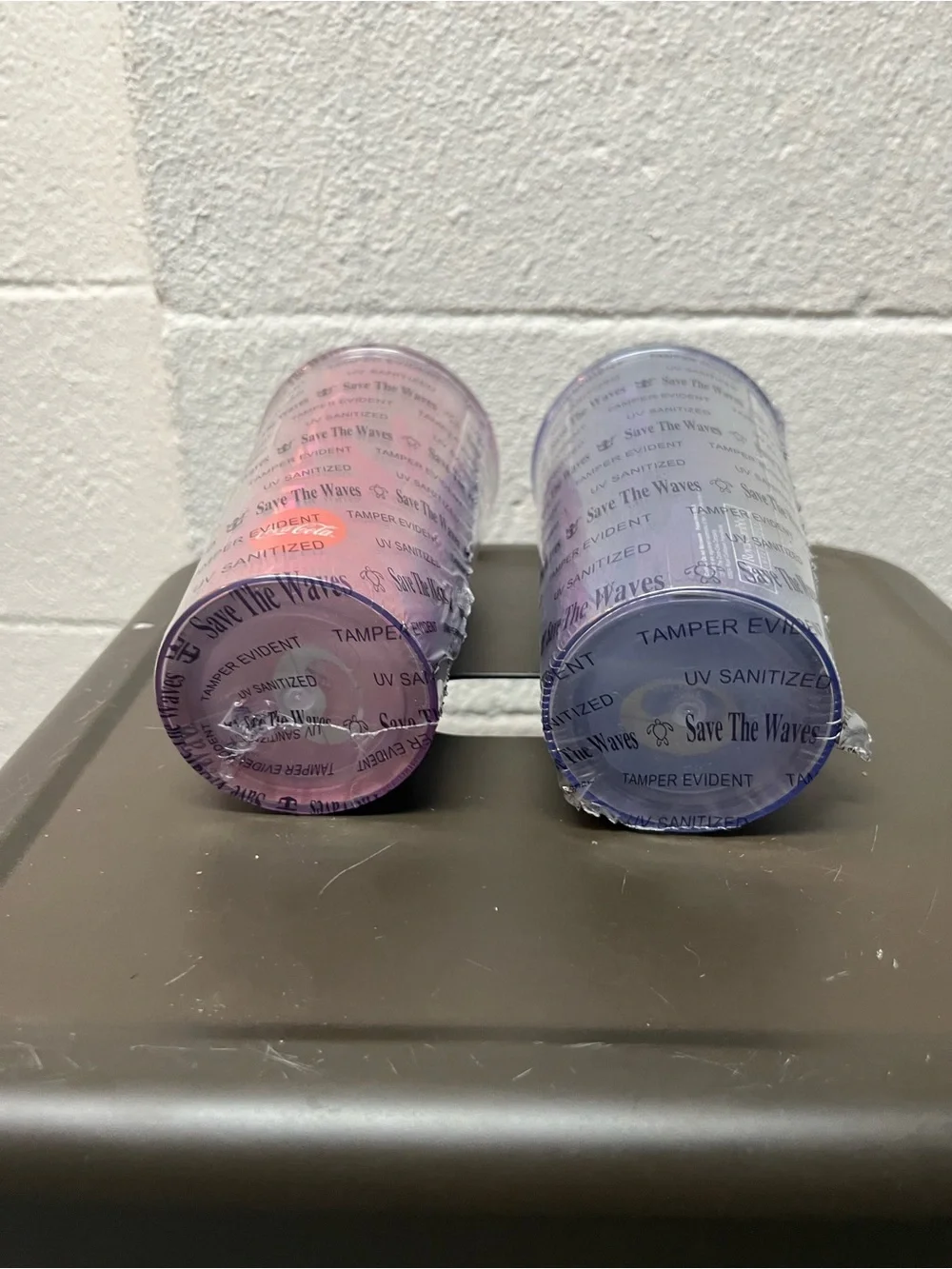 Save The Wave Insulated Travel Tumbler - Purple and Pink